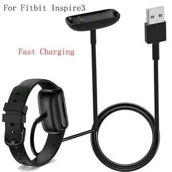 1 бр. За Fitbit Inspire 3 зарядно USB кабел за зареждане кабел клип подмяна зарядно устройство люлка док за Fitbit Inspire3 части