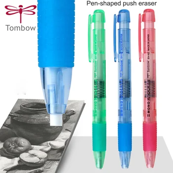 1 бр. Япония TOMBOW Pen Eraser EH-KE Прозрачен стик Натиснете гумичката, за да почистите и замените пълнителя