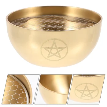 1 Комплект Свещена купа за събиране на енергия Prop Месингова купа за поклонение Жертвоприношение Инструмент за предлагане на купа