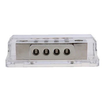 10 Way Car Audio Power/Ground Distribution Block 2X 0Ga In To 8X 8Gauge Out Auto Power Distributor For RV Truck Trailer