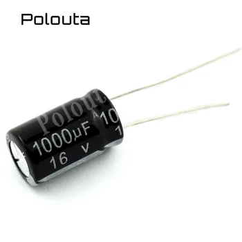 10 бр/лот Polouta алуминиева електролиза Кондензатори с директен щепсел Компоненти 330UF 35V 10x13mm комплекти Вграден супер кондензатор