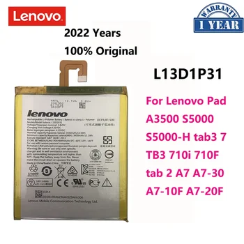 100% оригинална L13D1P31 батерия за Lenovo Pad A3500 S5000 S5000-H tab3 7 TB3 710i 710F раздел 2 A7 A7-30 A7-10F A7-20F батерии