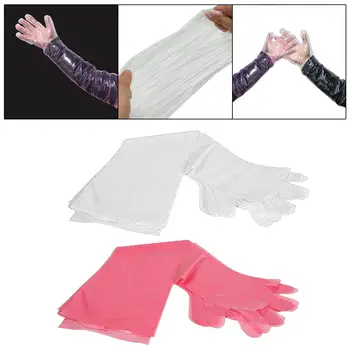 100Pcs еднократна дълга ръка ръкавици ветеринар ръкавица за риболов грижи за домашни любимци красота коса
