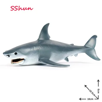 18*10.5*6cm Нова средна синя акула морска животинска акула симулация морски биологичен