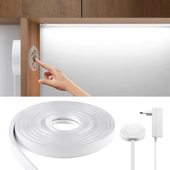 1M-5M LED неонова светлинна лента с проникващо дърво димируем сензорен превключвател DIY кухненски килер под осветлението на подсветката на кабинета