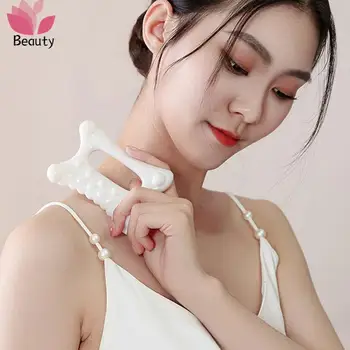 1PC Facial Gua Sha Massage Board Resin Reduce Fat Static Free Portable Full Body Scraping Plate for Women Adults Pain Relief