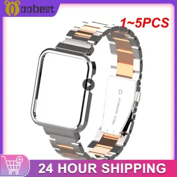 1~5PCS 2in1 каишка за часовник за Mi Watch Lite Watch 2 Lite Watch 3 Активен метален протектор Калъф Гривна Mi Watch