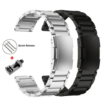22mm Луксозна титанова каишка за Huawei Watch4 / 4Pro GT2 / 3Pro 46mm лента за Samsung Watch 46mm 3 45mm Гривна за Amazfit GTR 47mm