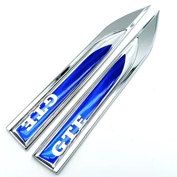 2pcs 3D метално синьо лого GTE емблема кола Fender значка за Volkswagen Golf GTE MK7 7 7.5 8 Passat B8 GTE стикер аксесоари