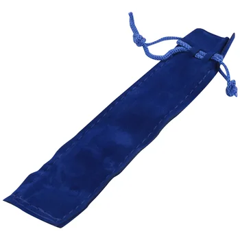 50 бр. Синьо кадифе писалка торбичка ръкав притежателя единична писалка чанта случай молив чанта