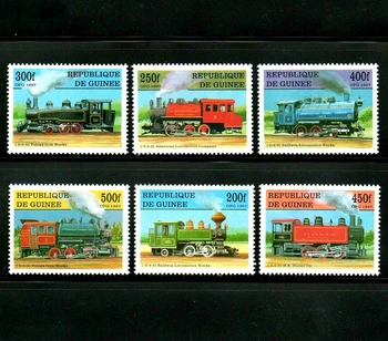 6Pcs/Set Нова Гвинея Post Stamp 1997 Класически влак печати MNH