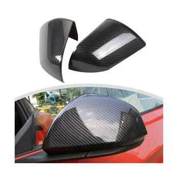 ABS въглеродни влакна поглед странична врата огледало за обратно виждане капак подстригване черупки капачка за Ford Mustang 2015-2020