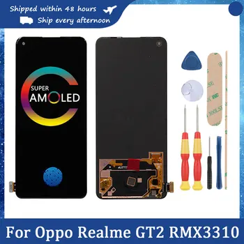 AiNiCole AMOLED За Oppo Realme GT2 RMX3310, RMX3312, RMX3311 Pantalla LCD дисплей сензорен екран дигитайзер събрание подмяна