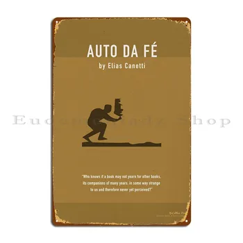 Auto Da Fe Метална плака Бар дизайн Класически клубни плакети Калаен плакат