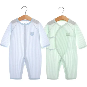 Baby Onesie памук Бебешки летни дрехи Новородени бебешки дрехи Дрехи за катерене Летни тънки пижами с дълъг ръкав Монашески дрехи