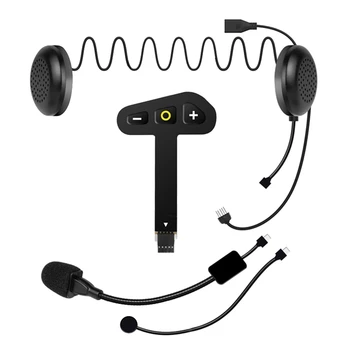 Bluetooth 5.2 Безжична слушалка Комплект за разговори със свободни ръце Стерео за MP3 музикален плейър