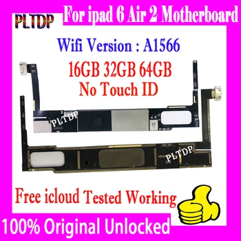 Clean iCloud Logic Board с пълни чипове A1566 Wifi версия дънна платка за IPad 6 Air 2 плоча 16GB 32GB 64GB 128GB дънна платка