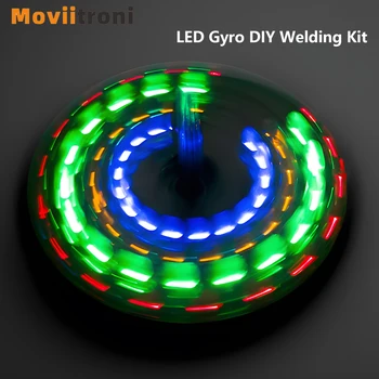 DIY Електронен LED жироскоп заваръчен комплект Въртящ се фенер Вградени компоненти Diy Електронен заваръчен компонент Проект (без батерия)