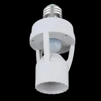 E27 Plug 360 градуса PIR индукционен сензор за движение Инфрачервен сензор за откриване на движение Електрическа крушка Превключвател на гнездото Базов държач AC110-220V