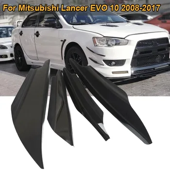 Front Bumper Splitter Canard Diffuser Fin Valence Spoiler Body Kit Universal For Mitsubishi Lancer EVO 2008-2017 Аксесоари за кола