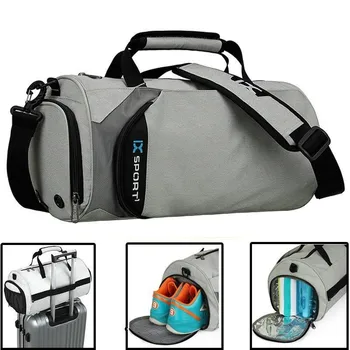 Gym рамо чанта мокро и сухо разделяне обучение чанта голям капацитет йога спортна чанта открит многофункционални Crossbody пътуване чанта