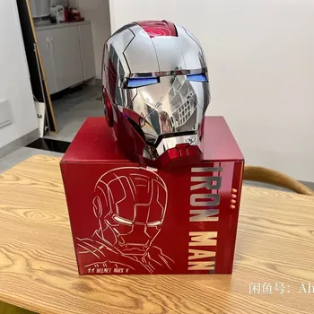 Hot Marvel Iron Man Autoking 1/1 Mk5 каска дистанционно и гласов контрол Iron Man автоматична каска маска с Led Light момчета подарък