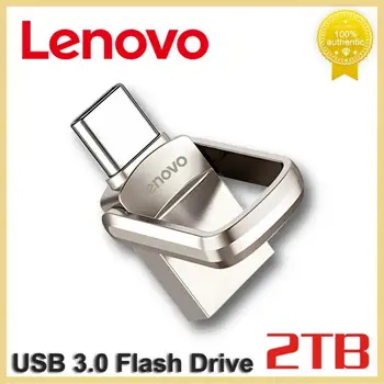Lenovo 2 In 1 USB флаш устройство 2TB преносимо устройство за писалка 128GB 256GB 512GB USB памет 1TB 2TB U диск за PC лаптоп Безплатна доставка