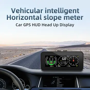 M60 Head Up дисплей кола GPS HUD скоростомер Интелигентен инклинометър Офроуд скорост наклон ъгъл на наклона Компас наклон метър