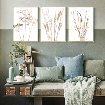 Nordic Style Farm Plant Flower Wall Art Botanical Canvas Painting Leaves Posters and prints Large Wall Pictures Farmhouse Decor