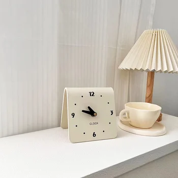 Nordic крем таблица часовник реколта будилник нощно безшумен часовник часовник творчески хол махало часовник настолна дома декор