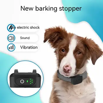 Pet Dog Anti Bark Device USB ултразвукова интелигентна електрическа кучета обучение яка куче спре лаене вибрации вода доказателство яка