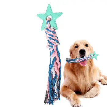 Puppy Chew Toy Cat Pet Rope Никнене на зъби Играчка Portable Dog Interactive Teething Rope Chew Toy For Puppy Dog Small Cat And Pet