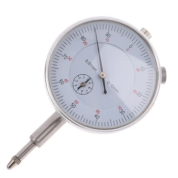 Silver Metal Precision Precision 0-10-25-30MM 0.01mm Dial Indicator Механичен показалец Precision Tool Dial Indicator