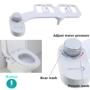 Smart Portable тоалетна биде пръскачка дюза неелектрически единично охлаждане пръскачка Lady's самопочистващо се регулируемо налягане на водата