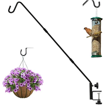 SWEETHOME Extended Rail Hook Fence Deck Hook Bird Feeder Hook Height And Angle Adjustable Plant Bracket For Bird Feeders Planter
