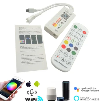 Tuya Smart Life APP WS2811 WS2812B LED лента WiFi&BLE безжично дистанционно управление Интелигентен дом Работа с Alexa Google Home DC5-24V