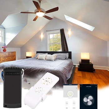 Tuya WiFi Smart Ceiling Fan Light Remote Control APP Control Smart Home Adjusted Wind Speed Работа с Alexa Echo Home