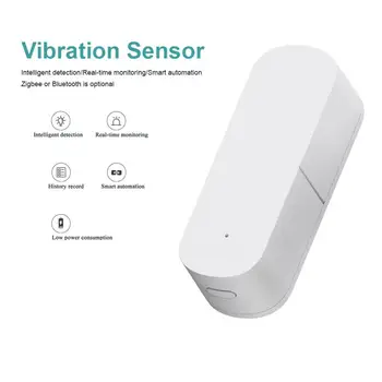 Tuya Zigbee Smart Vibration Sensor Detection,Tuya Smart Life APP Notification,Real-Time Motion Shock Alarm,History Record