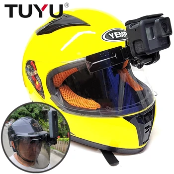 TUYU Мотоциклетна каска сенник държач за предно стъкло половин каска / пълна каска универсална forGoPro insta360 Xiaoyi каска брадичка притежател