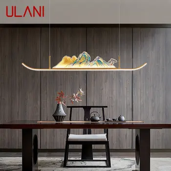 ULANI китайска лампа висулка светлина LED 3 цвята творчески Дзен дизайн хълм пейзаж полилей за дома чайна трапезария