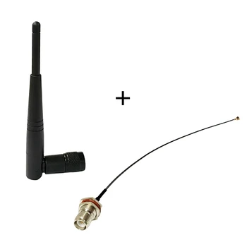  Wifi антена 2.4Ghz 3dbi Omni RP-TNC мъжки конектор + Rp tnc женски вътрешен щифт към ufl / ipx rf кабел с дължина 15 см