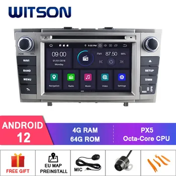 WITSON Android 12 CAR DVD PLAYER GPS За TOYOTA AVENSIS 2008 2009 2010 2011 2012 2013 аудио система авто стерео навигация GPS
