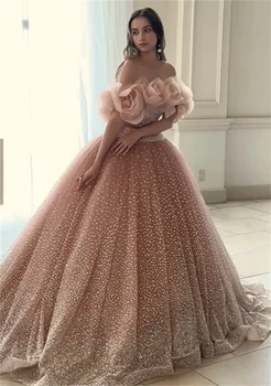 Yipeisha Секси без презрамки топка рокля Homecoming пайети цветя шифон абитуриентски рокли роба соаре