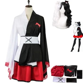 Аниме игра Danganronpa: Trigger Happy Havoc Monokuma Cosplay костюм перука японски кимоно пола жена секси kawaii Хелоуин костюм