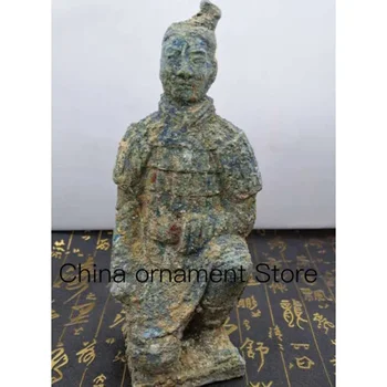 Антична статуя Теракотени воини войник бронзова патина статуя династия