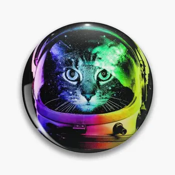 Астронавт котка мек бутон ПИН любовник значка метална шапка сладък моден декор творчески яка подарък карикатура брошка бижута смешно