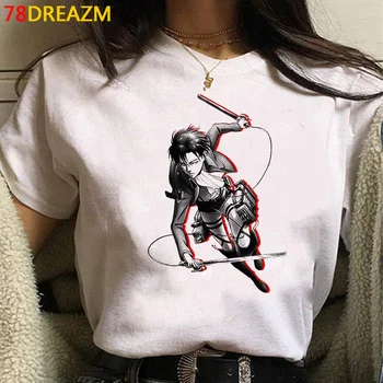 Атака срещу Титан тениска жени улично облекло harajuku 2022 двойка дрехи ulzzang дрехи бяла тениска