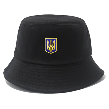 Бродерия украински лого Спецназ Украйна Специални сили Военни памук кофа шапка черно бяло унисекс модни шапки мъже жени