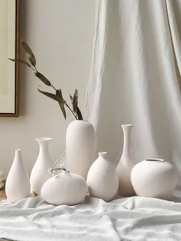 Бяла ваза Китайска керамична ваза декорация Творчески графити изкуство Декорация на хола Декорация за дома Орнаменти