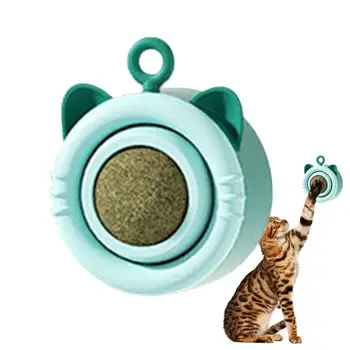 Въртяща се коча билка играчка лизащо се коте релаксираща коча билка топка играчка въртяща се вътрешна котка аксесоари за котка къща приют за домашни любимци живот